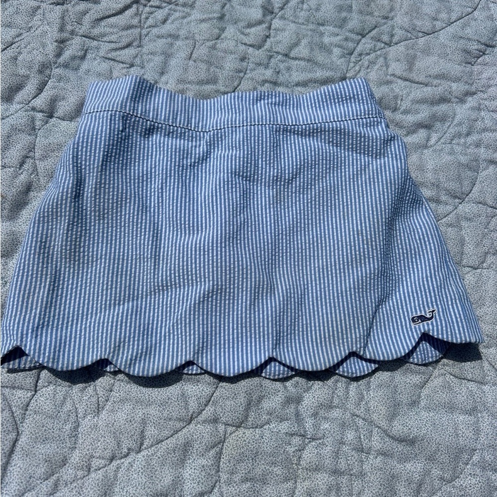 Vineyard Vines Blue A-Line Mini Skirt